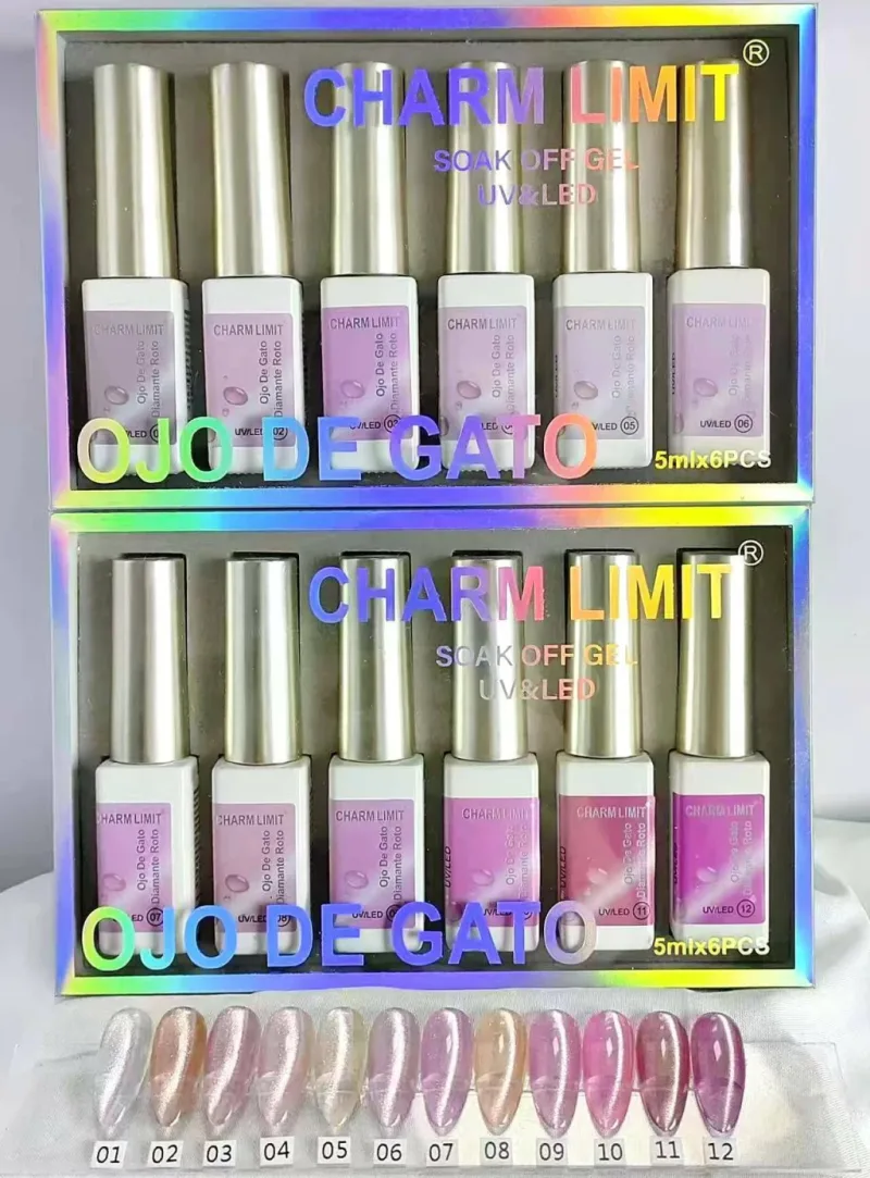 Esmalte ojo de gato Charm Limit Diamante Roto Caja 6u