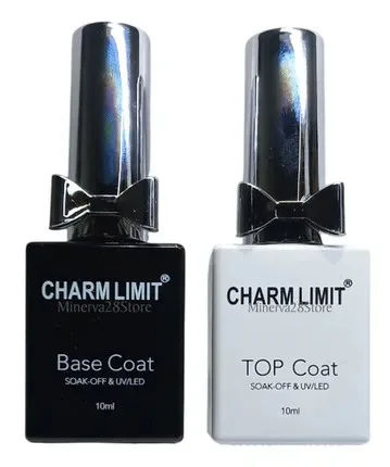 Base Coat 10ml + Top Coat 10ml Charm Limit Aprobado Anmat